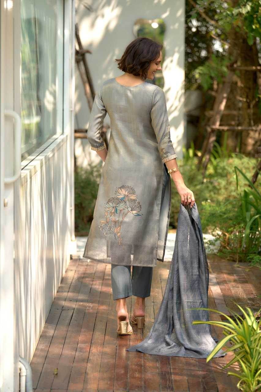 Tissue Embroidered Kurtis - MYLUXURY LANE ENTERPRISE